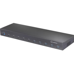 Renkforce - 483 mm - Rack Mount 10-Port USB 3.2 Gen 2 Hub - Zwart - Voor Industriële Toepassingen
