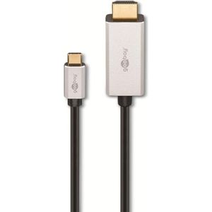 Goobay Adapterkabel USB-C naar HDMI, 2 m (2 m, HDMI), Videokabel