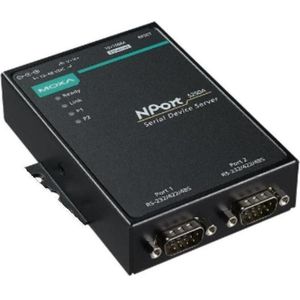 Moxa 2-Port RS-232422485 Device Server ohne Adapter, 0 bis 60C Betriebstemperatur, Printer server