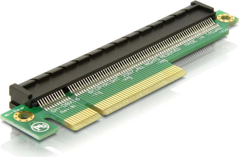 Delock - PCI Express Riser Kaart - Accessoire voor Moederborden - x8 naar x16