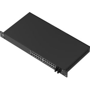 Teltonika SWM280 L2+ Managed Switch 24x total ETH 12x POE 4x SFP Ports (24 ports), Netwerkschakelaar