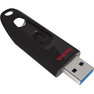 SANDISK Ultra (64 GB, USB-A), USB-stick, Zwart
