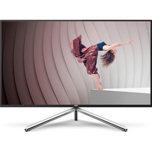 AOC Monitor U32U1 (3840 x 2160 Pixels, 31.50""), Monitor, Zilver, Zwart