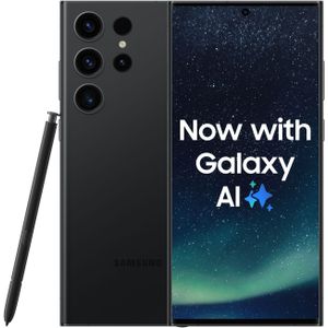 Samsung Galaxy S23 Ultra (256 GB, Fantoom Zwart, 6.80", SIM + eSIM, 5G), Smartphone, Zwart