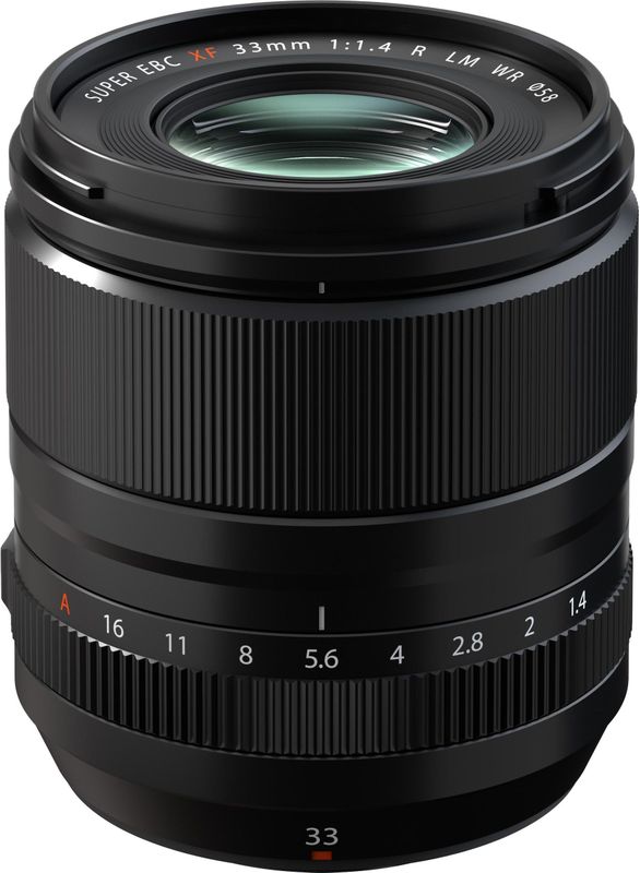 Fujifilm FUJINON XF 33mm F1.4 R LM WR (Fujifilm X, APS-C / DX), Objectief, Zwart