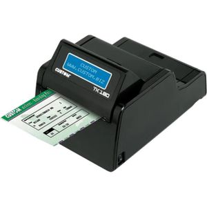 Custom TK180, Thermische transfert, 300 x 300 DPI, 200 mm/sec, Avec fil, Noir (RS-232, Ethernet, USB 2.0), Ontvangstbewijs printer, Zwart