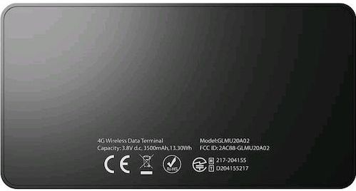 GlocalMe Duoturbo draagbare 4G/LTE Wi-Fi router, Router, Zwart