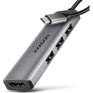 Axagon - HMC-H3A - USB-C Hub - Zilver - 4 Havens - 5Gbps