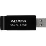 Adata - UC310 - USB-stick - Zwart - 64GB - USB-A 3.2 Gen 1