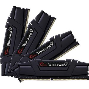 G.Skill Ripjaws V 64GB DDR4-3200Mhz Geheugenmodule (4 x 16GB, 3200 MHz, DDR4 RAM, DIMM 288 pin), RAM, Zwart