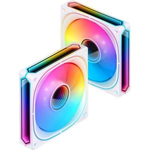 Jonsbo FR-505, ARGB 5V 3PIN - wit (120 mm, 1 x), PC ventilator, Wit