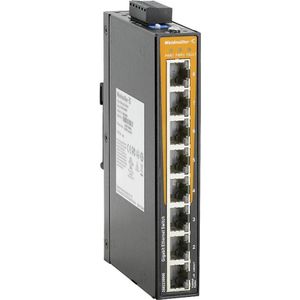 Weidmüller - IE-SW-EL08-8GT - Netwerkschakelaar - Zwart - 1 Gbps - 8 Havens