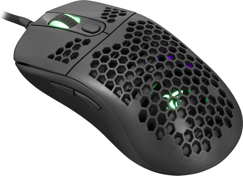 White Shark Galahad Gaming Muis Lichtgewicht RGB - 6400 DPI - Zwart