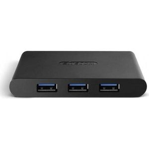 Sitecom CN-085 (USB A), Docking station + USB-hub, Zwart