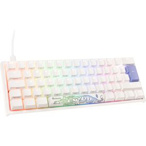 Ducky One 2 Pro Mini White Edition Gaming Tastatur, RGB LED - Cherry (DE, Bedraad), Toetsenbord, Wit