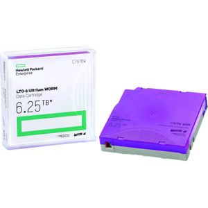 HPE LTO-6 Ultrium BaFe WORM Data Cartridge (LTO-6 Ultrium, 2500 GB), Patroon