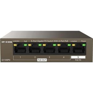 IPC IP-COM Networks G1105PD Netwerkschakelaar Unmanaged L2 Gigabit Ethernet 101001000) (5 ports), Netwerkschakelaar, Zwart