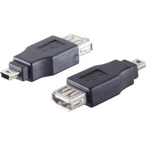 Shiverpeaks -BASIC-S--USB-adapter type A vrouwelijk naar mini USB B 5p mannelijk (USB 2.0), USB-kabel