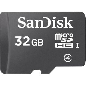 SANDISK microSDHC (32 GB, microSDHC), Geheugenkaart, Zwart