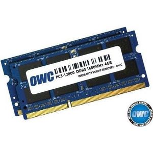 OWC 8.0GB (2x 4GB) PC3-12800 DDR3L 1600MHz SO-DIMM 204 Pin CL11 Geheugen Upg. Kit (2 x 4GB, 1600 MHz, DDR3 RAM, SO-DIMM), RAM