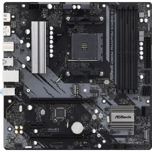 AsRock A520M Phantom Gaming 4 - Moederbord - micro ATX - Socket AM4 - AMD A520 - USB 3 (AM4, AMD A520, mATX), Moederbord