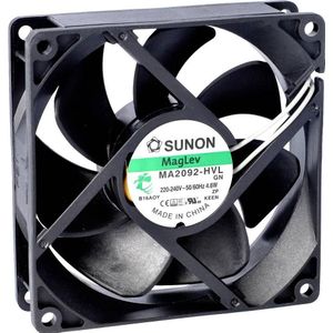Sunon CF2082HVL-1000U-999 Axiaalventilator 230 V/AC 67,94 m³/h (L x B x H) 25 x 80 x (25 mm), PC ventilator, Zwart