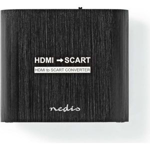 Nedis HDMI™ Converter HDMI™ ingang SCART aansluiting 1-weg 480i 18 Gbps Metaal Antraciet (0.06 m, HDMI), Videokabel