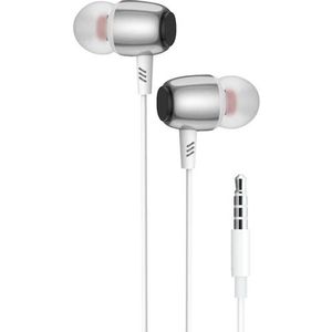 BlueStar Wired headphones Blue Star BLUE STAR wire earphones Jack 3,5 mm with microphone M09 1,2 m white (Bedraad), Koptelefoon, Wit