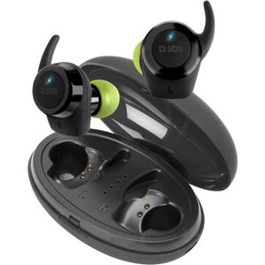 SBS TWS Runner Flash draadloze koptelefoon (4 h, Draadloze), Koptelefoon, Zwart