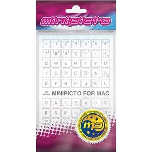 Minipicto toetsenbordsticker EST KB-MAC-EE01-WHT, wit/grijs, Accessoires voor instrumenten, Wit
