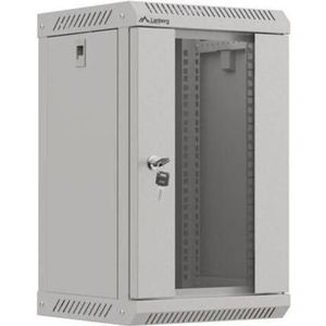 Lanberg Szafa Instalacyjna Rack Wisząca 10 9u 300x300 Szara Drzwi Przeszklone (Flat Pack) (5.71 HE, 10 inch rek), Serverkast, Grijs