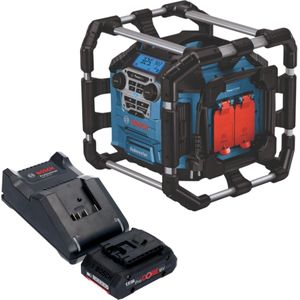 Bosch Professional Bosch GPB 18V-5 C Professional Akku Radio 18 V Bluetooth + 1x ProCORE Akku 4,0 Ah + Ladegerät (FM, Bluetooth), Radio, Zwart