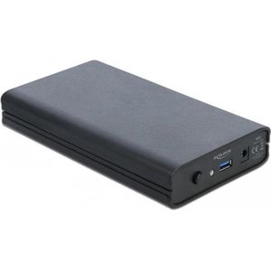 Delock Externe behuizing voor 3,5"" SATA HDD met SuperSpeed USB (USB 3.1 Gen 1) (3.5""), Harddisk behuizing, Zwart