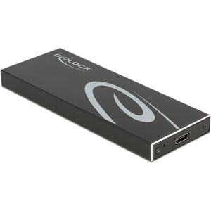 Delock Externe behuizing voor M.2 SATA SSD met USB Type-C™ aansluiting (M.2), Harddisk behuizing, Zwart