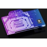 Waterkoeler - Verchroomd Koper - Transparant Acryl - RGB Verlichting