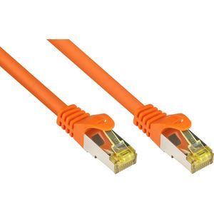 Good Connections Patchkabel met Cat. 7 ruwe kabel S/FTP 50m oranje (S/FTP, CAT7, 50 m), Netwerkkabel