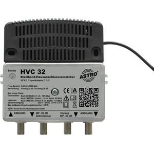 Astro Breedbandversterker HVC 32 (Versterker), Satelliet accessoires, Zilver, Zwart