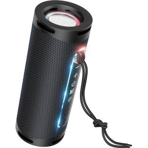 Hoco - Wireless Speaker Dazzling pulse (HC9) - with Ambient Light, Bluetooth 5.1, 10W - Black (5 h, Werkt op batterijen), Bluetooth luidspreker, Zwart