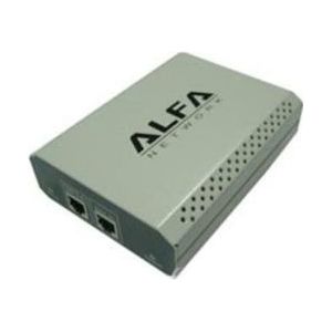 Alfa Network APOE48V INJECTOR - APOE-48V - 48 V PoE basiseenheid (injector), voldoet aan 802.3af (802.3af (PoE), 50 W), PoE-injector