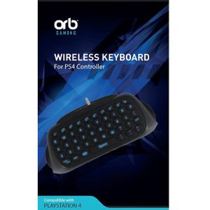 ORB Playstation 4 Controller Toetsenbord Blauw Zwart Verlicht, Controller, Zwart