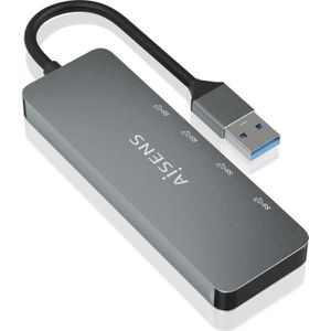 AISENS A106-0696 interface hub USB 3.2 Gen 2 (3.1 Gen 2) Type-A 10000 Mbit/s Grijs