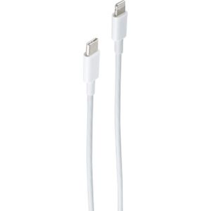 S-Conn SCONN shiverpeaks oplaadkabel USB-C stekker > 8-polige stekker wit 1m (1 m, USB 3.0, USB 1.1, USB 3.1, USB 3.2, USB 1.0, USB 4.0, USB 2.0), USB-kabel