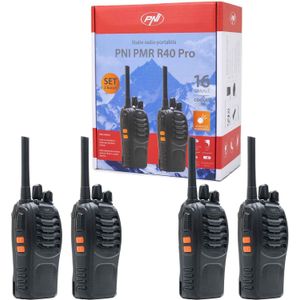 PNI - PMR R40 Pro - Portofoon - Set van 4 - Draagbaar - 0,5 W