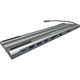 LC-Power - LC-HUB-C-MULTI-8 - USB-Hub - Zilver, Zwart - Aluminium