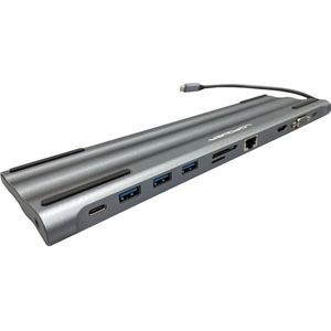 LC-Power - LC-HUB-C-MULTI-8 - USB-Hub - Zilver, Zwart - Aluminium