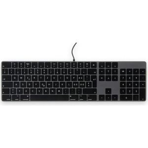 LMP USB-C Tastatur mit Zahlenblock DE Layout (DE, Bedraad), Toetsenbord, Grijs