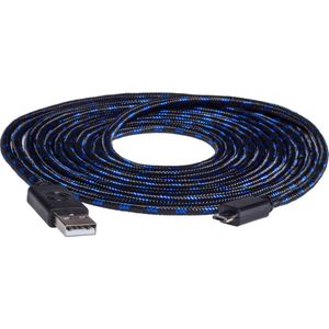 Snakebyte Oplaadkabel Pro play&charge kabel (4m Meshcable) (PS4) (4 m), USB-kabel