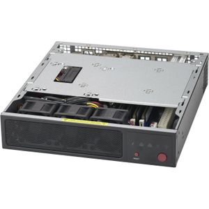 Supermicro 1U CHASSIS 1X2,5 FIX (Mini-ITX), PC-behuizing, Zwart