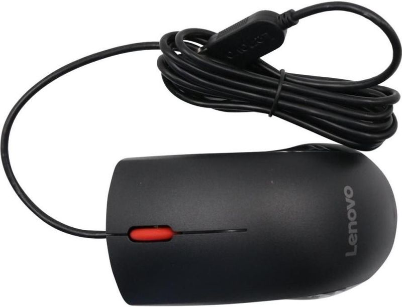 Lenovo - MOUSE USB - Optisch - Zwart - Ergonomisch Ontwerp