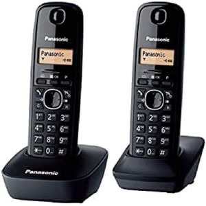 Panasonic KX-TG1612FXH Draadloze telefoons, zwart, Telefoon, Zwart